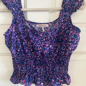 BCBGeneration Floral Crop Top
